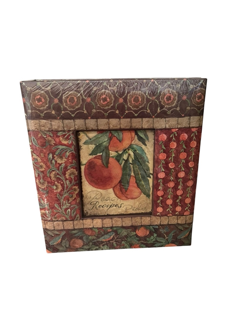 De La Terre Peach Paisley Pocket Page Recipe Book Betty Whiteaker C.R. Gibson